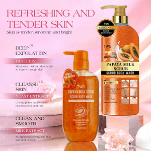TWG RTS Gel Douche Exfoliant Éclaircissant Papaye & <span class=keywords><strong>Lait</strong></span> 1000ml Anti-âge Hydratant – Nouvelle Formule à Succès - Product Image 2