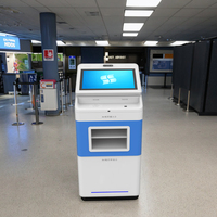 Module d'émission de cartes en libre-service Wintonix, lecteur de codes-barres, écran LCD 32 pouces, écran tactile capacitif 10 points, gouvernement