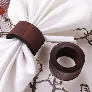 CRAFTS HUB Anneau de serviette en bois de hêtre de haute qualité, écologique, design minimaliste, pour fêtes, en stock - Product Image 3