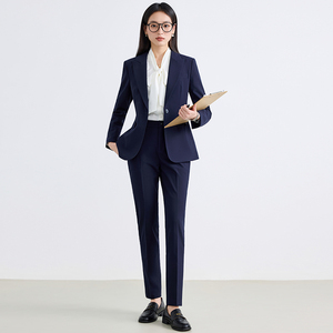 <span class=keywords><strong>Traje</strong></span> <span class=keywords><strong>Azul</strong></span> <span class=keywords><strong>Marino</strong></span> <span class=keywords><strong>para</strong></span> <span class=keywords><strong>Mujer</strong></span>, Nuevo Vestido de Manga Larga <span class=keywords><strong>para</strong></span> Entrevista, Examen Público, <span class=keywords><strong>Traje</strong></span> de Negocios, Moda Otoñal - Product Image 4