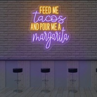 Panneau néon personnalisé « Allez-moi chercher des tacos et préparez-moi une margarita », logo personnalisé, néons LED RGB flexibles