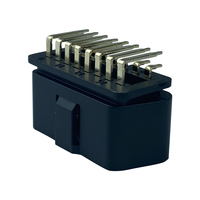 Conector OBD2 OBDII de 16 Pines para Automóvil, Color Negro, 12V 24V, Lector de Códigos para Autos, Gran Venta