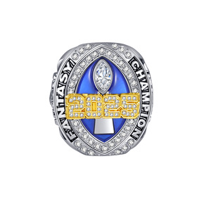 Colección de Anillos de Fútbol Americano de Fantasía <span class=keywords><strong>NFL</strong></span> Estilo Vintage del Campeonato FFL 2025, Anillos de Aleación con Piedras Preciosas, Favoritos de los Fans - Product Image 3