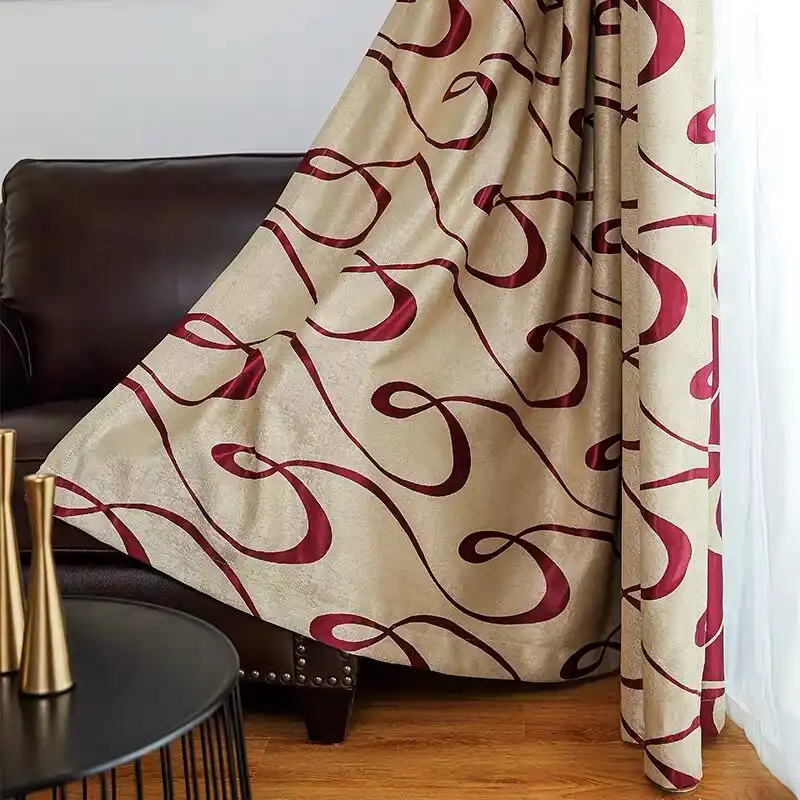 Decoration home Woven jacquard Blackout living room window curtains