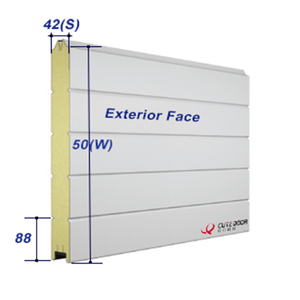 Panneau de porte de garage sectionnelle en acier métallique avec <span class=keywords><strong>isolation</strong></span> en mousse de <span class=keywords><strong>polyuréthane</strong></span> de style moderne extérieur Tenghui, nouveau design, en vente - Product Image 3