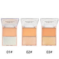 Palette de Sculpting Bicolore Douce et Mélangeable, Poudre de Contouring Mate et Palette de Highlighter Scintillant Fin pour Maquillage de Mariage et Séances Photo