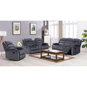 Elegante Sofá Reclinable <span class=keywords><strong>Eléctrico</strong></span> de Tela de Lujo, <span class=keywords><strong>Sillón</strong></span> Reclinable con Función de Masaje, Extensible, Juego de Sofás Reclinables de Madera 6008 - Product Image 1