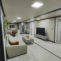 Conteneur modulaire extensible de 20 pieds avec ailes ouvrables, maison familiale préfabriquée, cabane mobile pour logement de travailleurs