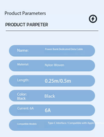 Kabel Data Pengisian Daya 90 Derajat, Kabel Pendek 6A 0.25 0.5M, Kabel USB Tipe A ke Tipe C, Kabel Power Bank Cepat untuk Ponsel