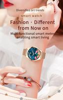 Montre connectée Y35 Gold avec écran AMOLED de 1,27 pouces, appels Bluetooth, étanche IP68, suivi de la santé et du sommeil pour femmes, Fitcloudpro, magnétique