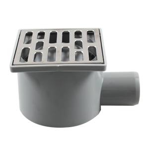 WaiiHO 034 - Rejilla de Drenaje Cuadrada Moderna para Suelo, Acero Inoxidable 304, Acabado Pulido y Electrochapado, para Baño y Cocina - Product Image 1