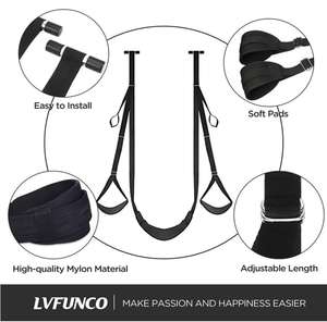 Bondage Gear Swing Sillas con correas de cuero Puerta Colgante Muebles sexuales para adultos Bdsm Juego erótico Juguetes para parejas - Product Image 3