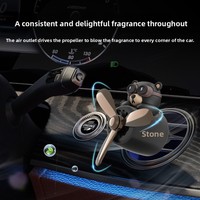 Diffuseur d'air de voiture rotatif Haco Bear en ABS avec parfum d'aromathérapie pour la décoration des aérations