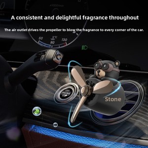 Diffuseur d'air <span class=keywords><strong>de</strong></span> voiture rotatif Haco Bear en ABS avec parfum d'aromathérapie pour la décoration des aérations - Product Image 2
