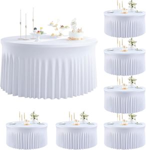 Banquet Tables Pro 60 Inch Round Stretch Tablecover - Black Spandex Tight Fit Table Cloth
