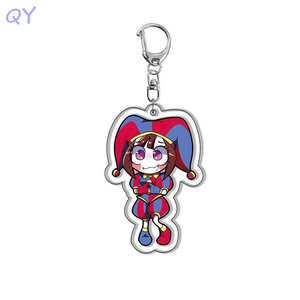 QY The Amazing Digital Circus Acrylic <b>Keychain</b> Double Sided Clear <b>Anime</b> Character Key Ring Bag Pendant - Product Image 2