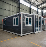 Maison conteneur pliable modulaire préfabriquée en acier de luxe moderne pour usage domestique avec dimensions personnalisables