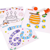 Kit d'art de marqueurs de peinture à pois 6 couleurs 18mm Washable Bingo Dot Marker Pack Non-Toxic Drawing Toys