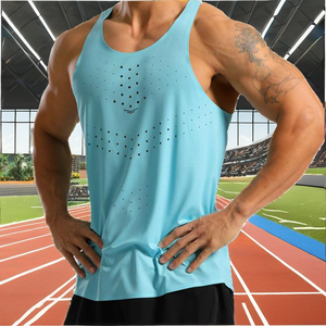 Camiseta Deportiva de Gimnasio para Hombre, 100% Poliéster, Secado Rápido, Transpirable, Ecológica, Color Personalizado, Sin Costuras, Sublimada para Maratón - Product Image 3