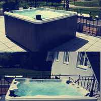 Bain à remous extérieur, spa, jacuzzi, baignoire autoportante en acrylique, Monalisa, 6 personnes, moderne