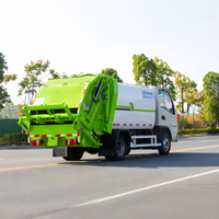 Camion compacteur d'ordures à chargement arrière Chengli 4m³ 130HP, compression hydraulique, véhicule de collecte et d'assainissement des déchets municipaux
