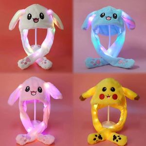 Chapeau de Lapin LED avec Oreilles Mobiles, Chapeau de Lapin Cartoon Chaud et Coloré avec Lumières LED, Jouet Lumineux pour Noël et l'Hiver - Product Image 5