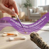 Jouet interactif pour chat ZMaker en forme de coton-tige géant avec herbe à chat, pour le soin dentaire, la dentition, le soulagement du stress et l'interaction