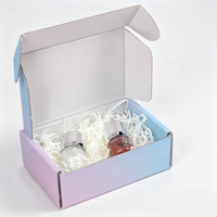 Boîtes d'expédition en carton ondulé biodégradable, recyclable et léger pour petites entreprises, soins de la peau et produits pour les ongles, vente en gros
