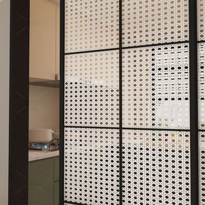 Maille perforée décorative thermolaquée, forme personnalisée pour séparateurs de pièce modernes - Motifs géométriques découpés au laser (intérieur/extérieur) - Product Image 4