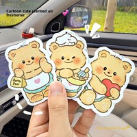 Désodorisant de voiture en forme de dessin animé Butter Bear, parfum d'aromathérapie longue durée, anti-moustiques et désodorisant pour véhicule