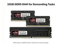 Module de mémoire RAM DDR5 TXRUI 32 Go 6000 MHz pour ordinateur de bureau, mémoire XMP haute vitesse DDR5 pour overclocking PC, 32 Go en stock