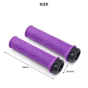 RIDERACE 1 paire poignées de vélo <span class=keywords><strong>vtt</strong></span> guidon en alliage d'aluminium + poignées en Gel de silice vélo anneau de verrouillage poignée Durable portable 22.2mm partie - Product Image 6