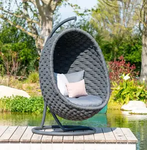 Patio métal hamac nouveau jardin suspendu oeuf chaise tissu imperméable extérieur balançoire berceau chaise avec support