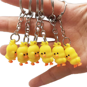 Bán buôn tiktok xu hướng ít màu vàng vịt <span class=keywords><strong>KEYCHAIN</strong></span>-2.5 cm Mini vịt con vòng chìa khóa quà tặng - Product Image 1