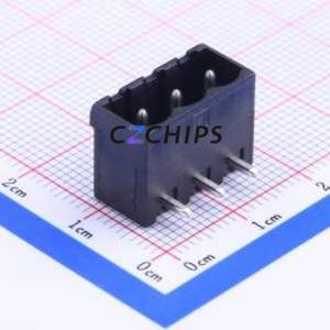 31330103 Plug-in Terminal Block Bent Lead Through Hole,P=5mm Connector Board-to-Board / Socket - Closed 1x3P 5mm Black - Product Image 2