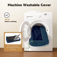 Lit orthopédique lavable pour chien Starmoon avec coussin de soutien pour le cou, mousse alvéolée, doublure imperméable