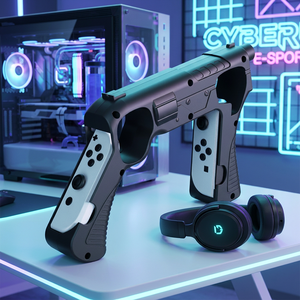 ด้าม<span class=keywords><strong>จ</strong></span>ับ<span class=keywords><strong>ปืน</strong></span>แบบ Pistol Grip ใช้ได้กับ <span class=keywords><strong>Switch</strong></span> Joy-Con อุปกรณ์เสริมสำหรับเกมยิง<span class=keywords><strong>ปืน</strong></span> ด้าม<span class=keywords><strong>จ</strong></span>ับควบคุมเกมยิง<span class=keywords><strong>ปืน</strong></span> - Product Image 1
