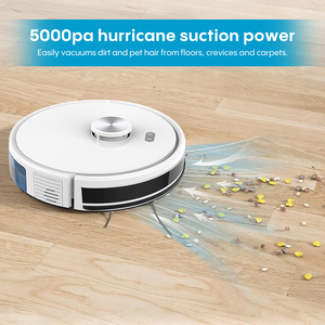 Robot Aspirador Bagotte Germany con Función de Autovaciado, Aspiradora para Limpieza de Pisos Secos y Húmedos, Robot Aspirador para Hogar y Hotel - Product Image 5