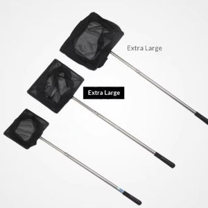 Geri Çekilebilir Çevre Dostu Geniş Gözenekli Akvaryum Balık Ağı Kalınlaştırılmış Paslanmaz Çelik Boru Kilitlenebilir Teleskopik Ağır Hizmet Tipi Balık İçin - Product Image 2