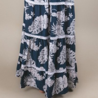 Robe longue décontractée Aloha personnalisée en rayonne et viscose pour femme, imprimé floral hawaïen, style polynésien, à volants, avec dentelle, idéale pour la plage et les vacances