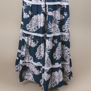 Aloha personalizado rayón viscosa <span class=keywords><strong>Mujer</strong></span> <span class=keywords><strong>Hawaiano</strong></span> Floral impreso Polinesia Casual escalonado Maxi encaje <span class=keywords><strong>vestido</strong></span> con ropa de playa <span class=keywords><strong>para</strong></span> vacaciones - Product Image 5