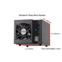 Caja para Discos Duros/SSD de 4 Bahías NVMe/SAS/SATA Trimodal, SlimSAS SFF-8654 8i a 8643, con Ventilador, Versión A