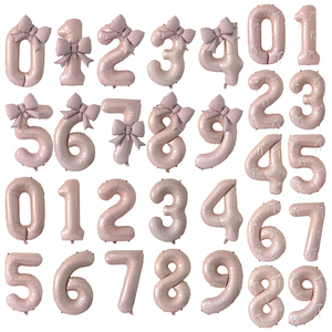 Combo <span class=keywords><strong>de</strong></span> Globos <span class=keywords><strong>de</strong></span> Número 0-9 con Lazo Rosa Coqueta para Decoración <span class=keywords><strong>de</strong></span> Fiesta <span class=keywords><strong>de</strong></span> Cumpleaños <span class=keywords><strong>de</strong></span> Niña - Product Image 1