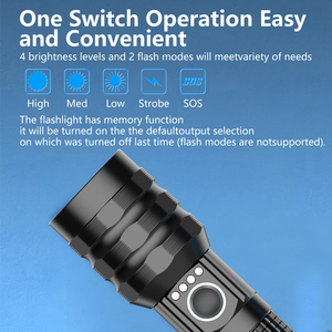 Biểu tượng tùy chỉnh công suất cao <span class=keywords><strong>LED</strong></span> Zoomable Đèn pin/<span class=keywords><strong>Torch</strong></span> Hợp kim nhôm 500m chùm khoảng cách USB có thể sạc lại CE chứng nhận ngân hàng điện - Product Image 3