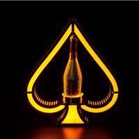 Présentoir LED multicolore pour bouteilles de boîte de nuit, support de champagne, plateau de présentation, présentoir de service, support de bière et de vin