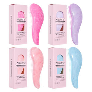 แปรงหวีผมแบบมีปีก สำหรับผู้หญิง ช่วยสางผมไม่พันกัน นวดหนังศีรษะ ป้องกันไฟฟ้าสถิต ผลิตจากพลาสติก ABS  พร้อมโลโก้สั่งทำพิเศษ สำหรับโอกาสพิเศษ - Product Image 2