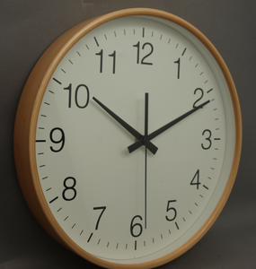 Retro Style <b>Clock</b> Quartz Round Custom Natural Wooden Wall <b>Clock</b> - Product Image 3