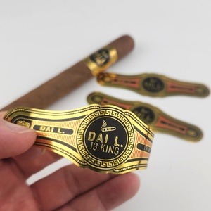 Etiquetas de Papel para Cigarros Adhesivas Ecológicas Personalizadas a Precio de Fábrica, Impresión de Etiquetas con Relieve en Lámina Dorada - Product Image 2