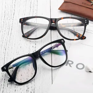 2102 Neue modische optische Brille aus hochwertigem Kunststoff mit schwarzem Rahmen für Männer und Frauen