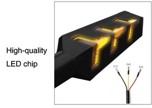 Clignotants à LED pour motocyclette Clignotants à eau courante Relais intégré Pliable Auto Tail Flasher Indicator Winker Assy. - Product Image 5